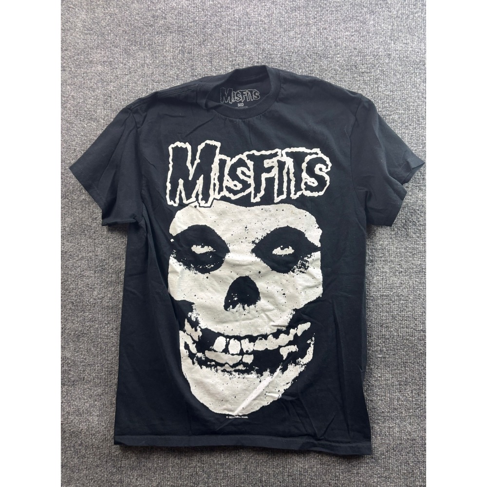 Misfits Graphic T-Shirt Mens Medium Black Fiend Skull Logo Punk Rock Tee